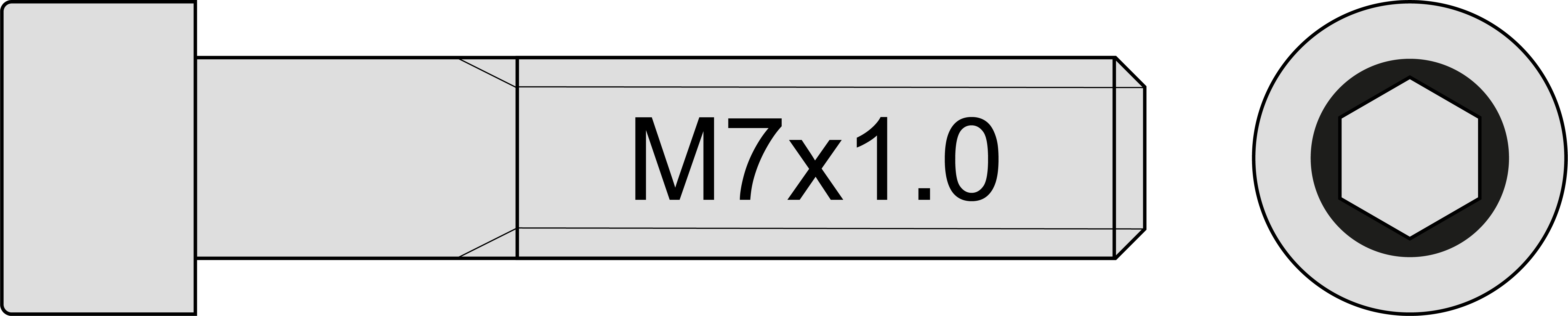 DIN 912 M7 x 1.0 Titanschrauben